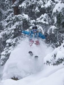 Deep powder skiing in Courmayeur