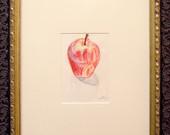 Apple - Original Framed Drawing