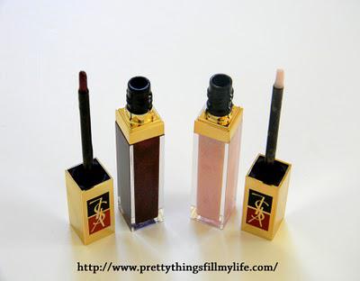 Yves Saint Laurent Golden Glosses - 11 Golden Whisper  and 14 Golden Purple