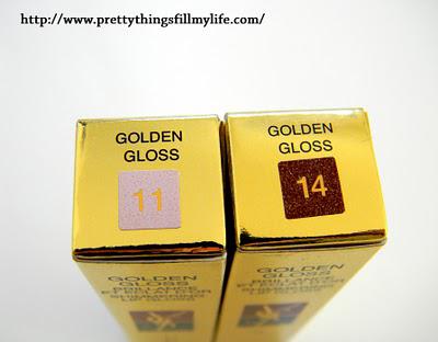 Yves Saint Laurent Golden Glosses - 11 Golden Whisper  and 14 Golden Purple