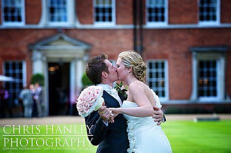 A kiss outside Brocket Hall