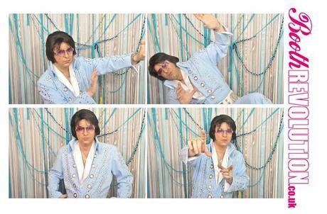 Elvis in a wedding photo booth