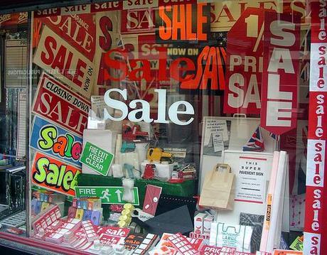 Sale In A Sale Shop Selling Sale Signs