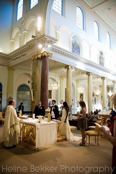 The wedding ceremony: the light in the church is simply lovely