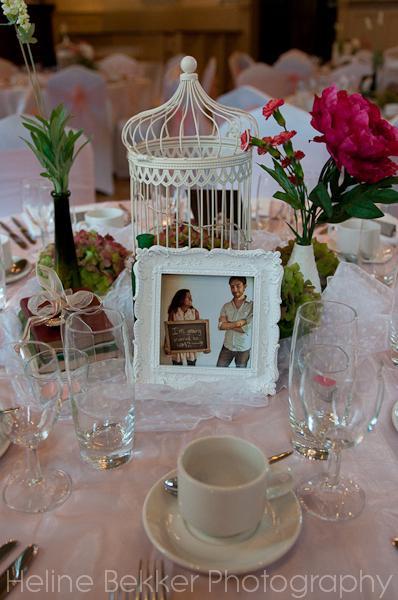 Vintage London wedding tables