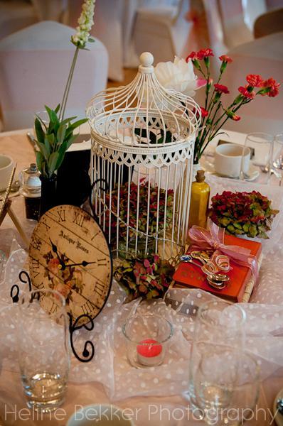 Vintage London wedding tables