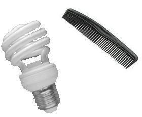 CFL lamp and comb