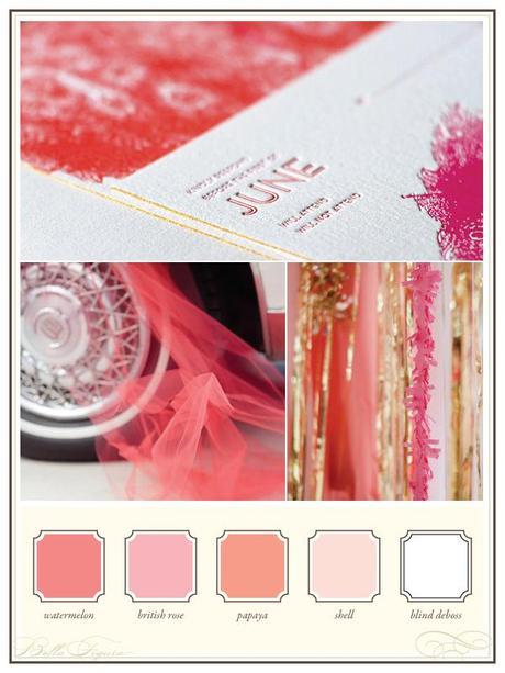 Bella Figura pink letterpress stationery theme