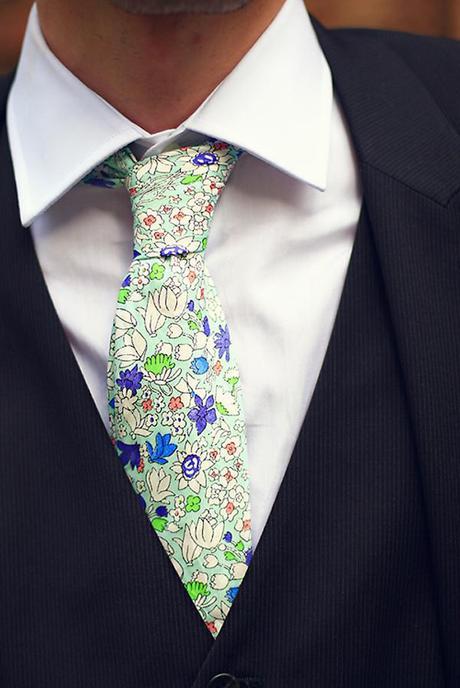 Ben's tie is a detail I love - all the little flowers and dots of colour