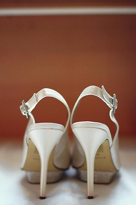 and strappy wedding shoes
