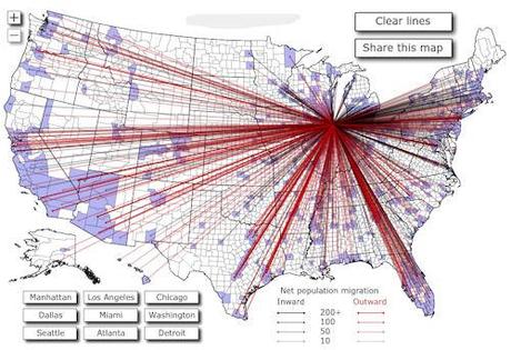 Map: Where Americans Are Moving