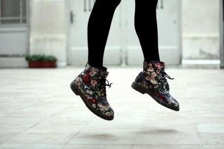 doc martens in floral