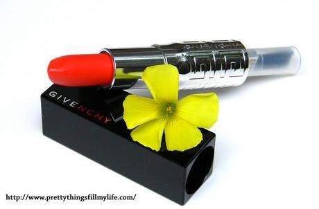 Would you dare to wear Orange Lipstick? Givenchy Rouge Interdit Satin Lipstick in Candide Tangerine