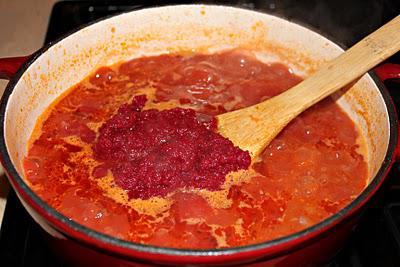 Roman beans and beetroot soup