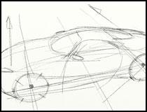 Car sketching tutorial by Miles Waterhouse
