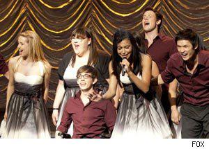 Lauren performing with the Glee Club