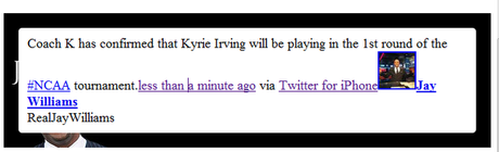 Update: Kyrie Irving is Back, Bitches