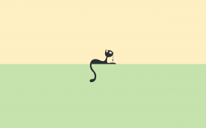 simple desktops wallpaper bye mice cat 