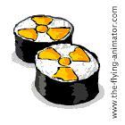 radioactive sushi gif animation japan earthquake