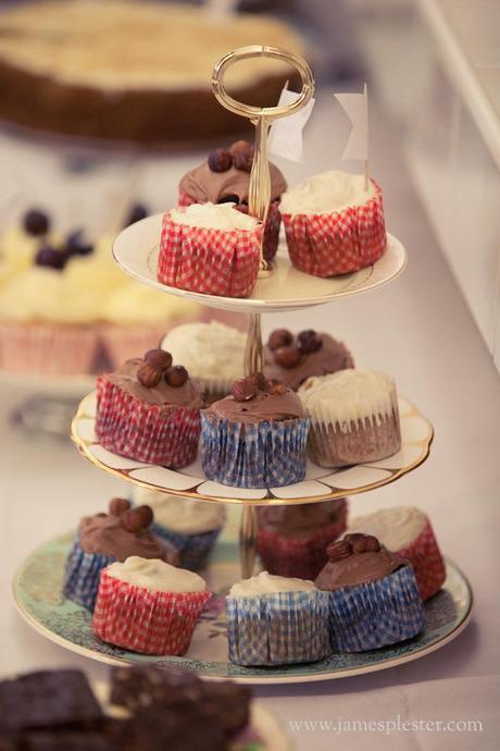 Wedding cupcakes in red, white and blue