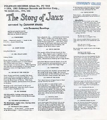 LANGSTON HUGHES: THE STORY OF JAZZ