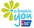 picture of American Cancer Society logo and a flower that says choose you