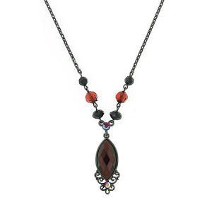 Mysterious Red Marquise Necklace