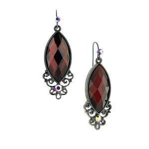 Mysterious Red Marquise Cut Earrings