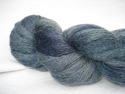 Handspun hand-dyed yarn - indigo  SOLD