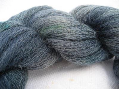 Handspun hand-dyed yarn - indigo  SOLD