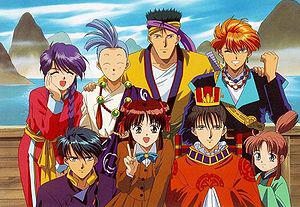 The protagonists of Fushigi Yûgi, as seen in t...