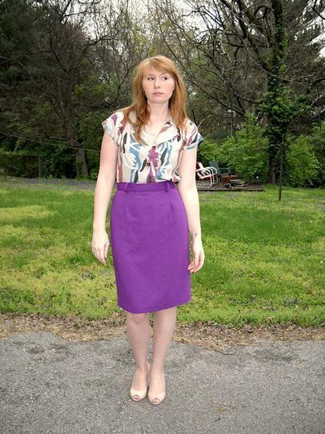 Purple Pencil Skirt