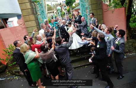 Real wedding in Portmeirion (sounds Welsh, looks Italian…)