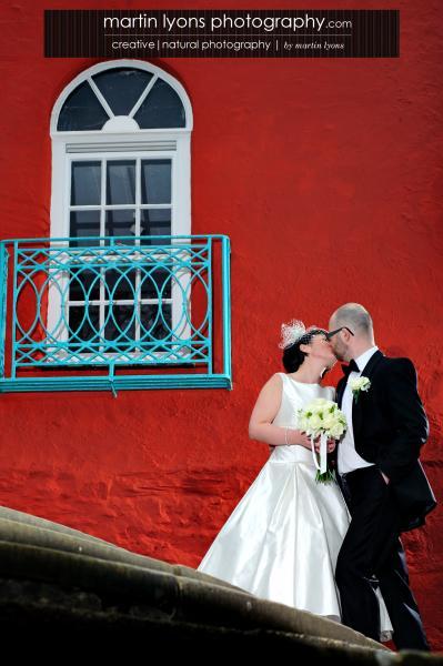 Real wedding in Portmeirion (sounds Welsh, looks Italian…)