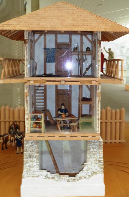 Model of a Roman limes watch tower