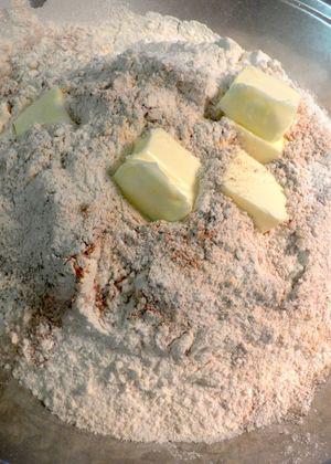 Loaded Hot Cross Buns - Add butter to flour