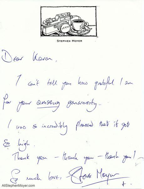 karenletter Stephen Moyer Shows Gratitude to Auction Winner in Personal Note