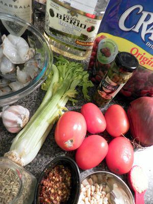 Baked Prawns On a Bed of Tomato & Marsala Chutney - Ingredients