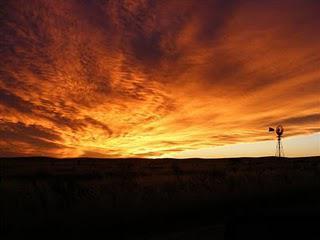 Red Morning Sky but No Rain!