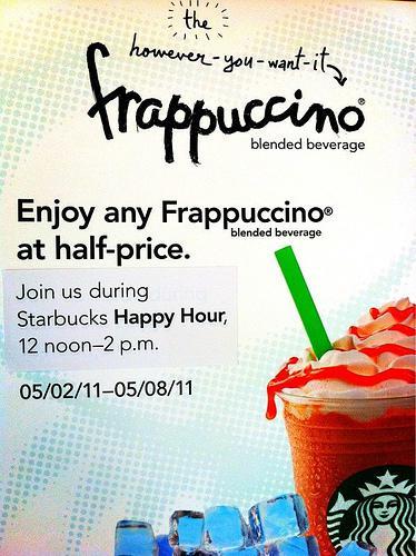Half-Price Frappucinos on Starbucks Happy Hour (Philippines)