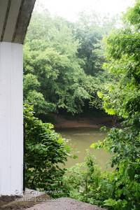 View of Wildcat Creek from Adams Mill Covered Bridge in Cutler, Indiana