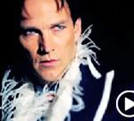 Stephen Moyer in feathers and glitter in Bullett tease video