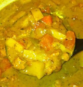Vegetarian Caribbean Chicken Curry Recipe