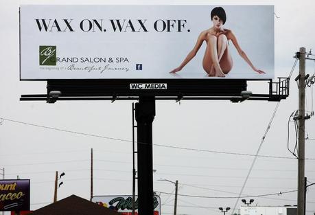 BJ Grand Salon and Spa Nude Woman Billboard