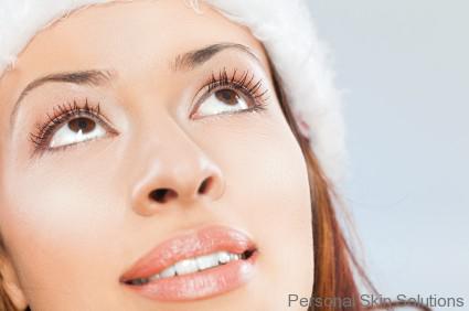 Woman with Santa hat