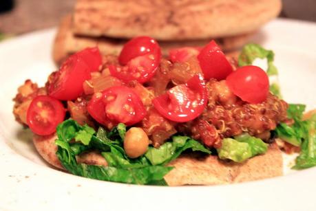 Curried Chickpea and Quinoa Flatbread