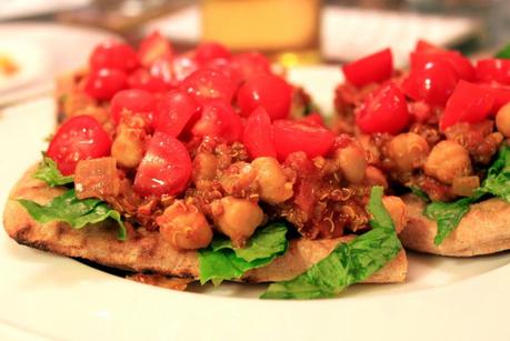 Curried Chickpea and Quinoa Flatbread