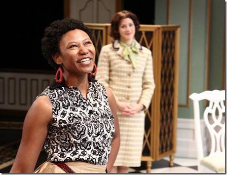 Alana Arenas (as Silvia) and Linda Gillum (as Flaminia) are featured in Remy Bumppo Theatre Company's Changes of Heart by Marivaux, translated by Stephen Wadsworth. (photo credit: Johnny Knight)