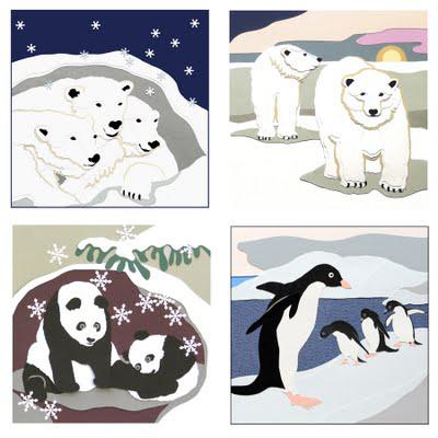 Animal Cards for Christmas on Etsy