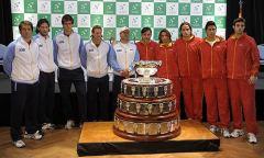 Argentine and Spanish Davis Cup Teams